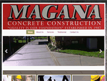 Tablet Screenshot of maganaconcrete.com